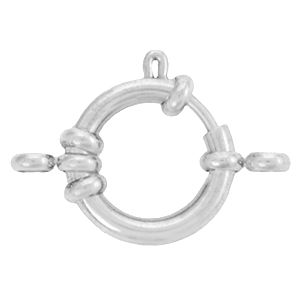 Roestvrij stalen (RVS) Stainless steel Boeislot 10mm met oogjes Zilver