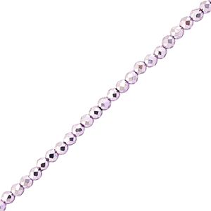 Top Facet kralen 2mm rond Metallic purple, 30 stuks
