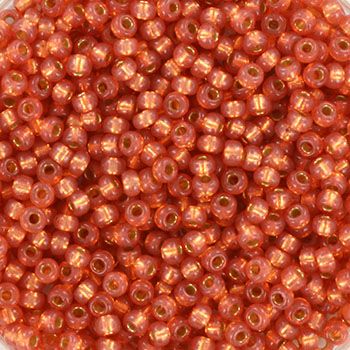 Miyuki Rocailles 11/0 4233 Duracoat Silverlined Dyed Rose Gold