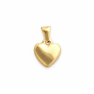 Roestvrij stalen (RVS) Stainless steel bedels hart Goud