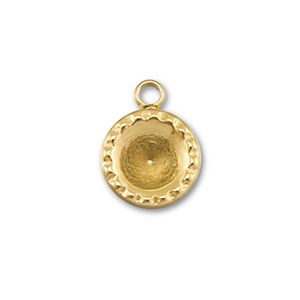 BY31® Roestvrij stalen (RVS) Stainless steel bedels met setting voor SS29 puntsteen Gold