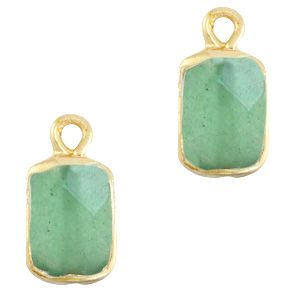 Natuursteen hanger Ocean Green Gold