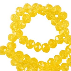 Top Facet kralen 3x2mm disc Freesia Yellow, 30 stuks