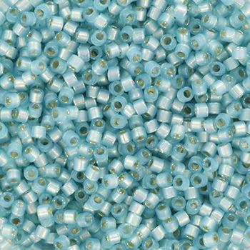 Miyuki Delica 11/0 DB-0628 Silverlined Dyed Alabaster Aqua