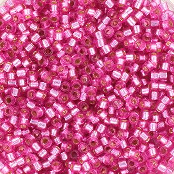 Miyuki Delica 11/0 DB-2153 Duracoat Silverlined Dyed Pink Parfait