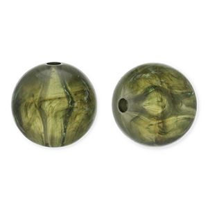 12mm acryl kralen rond Olive green