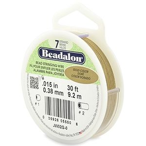 Beadalon 7 draad 0.38mm Gold 9.2 meter