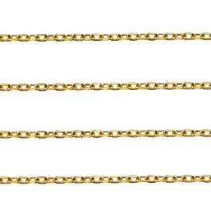 Roestvrij stalen (RVS) Stainless steel onderdelen jasseron ankerketting 1,8mm Gold, per 10 cm