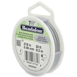 Beadalon 7 draad 0.46mm Satin Silver 9.2 meter