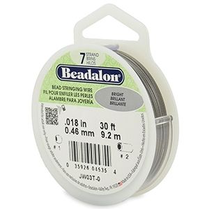 Beadalon 7 draad 0.46mm Bright Stainless Steel 9.2 meter