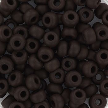 Miyuki Rocailles 6/0 0409F Opaque Matte Chocolate