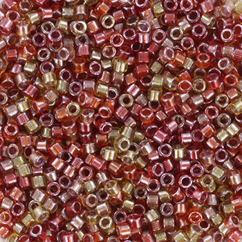 Miyuki Delica 11/0  DB-0990 Sparkling Lined Cranberry Harvest
