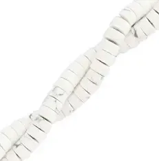 Natuursteen kralen disc White Marmer, 10 stuks