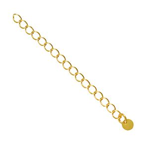 DQ metaal verlengketting coin 4mm Goud (nikkelvrij)
