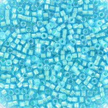 Miyuki Delica 11/0 DB-1708 Mint Pearl Lined Ocean Blue