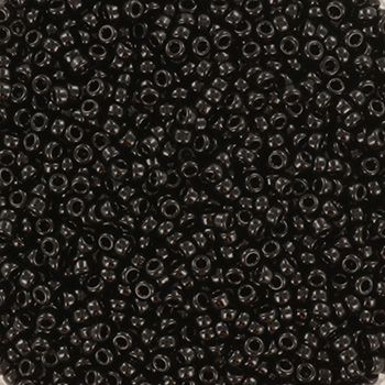 Miyuki Rocailles 15/0 0401 Opaque Black