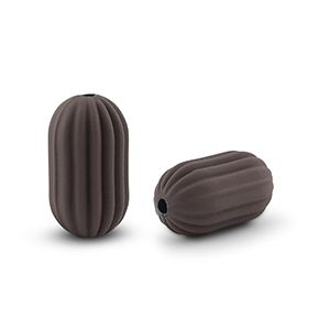 Acryl kralen ovaal 17x10 mm, Kleur: Dark Brown