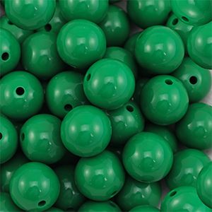 16 mm DQ acryl kraal Dark green, per stuk