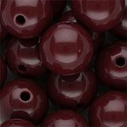 18 mm DQ acryl kraal shiny Mahogany red