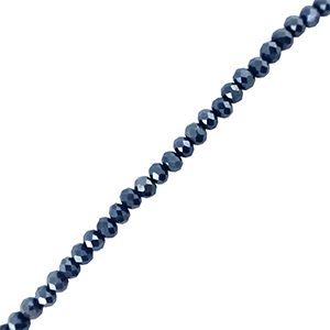 Top Facet kralen 6x4mm disc Dark blue, 20 stuks