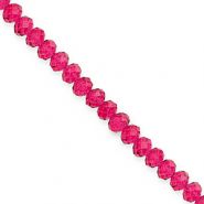 Top Facet kralen 6x5mm disc Cherry pink, 15 stuks