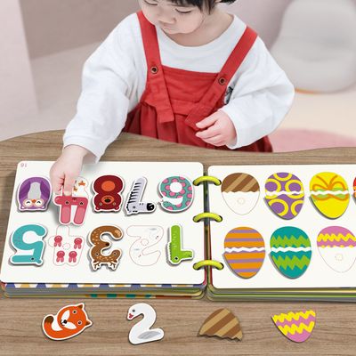 Busy Book Cross-border Children&#39;s Early Education Cognition Tear Paste Book Flip Book Enlightenment Quiet Book
