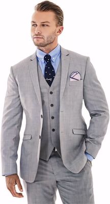 Men&#39;s 3 Pieces Linen Suit Slim Fit Summer Wedding Tuxedo Retro Grooms Prom Party Blazer Vest Pants