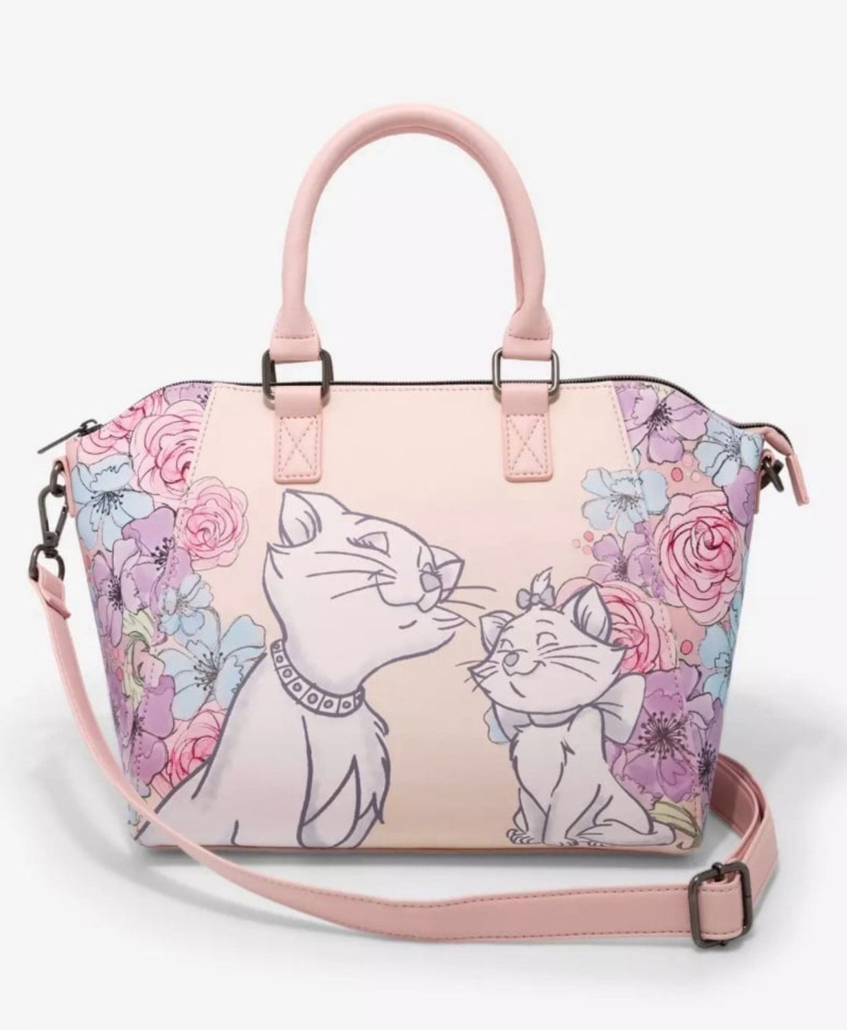 Loungefly Disney The Aristocats Marie &amp; Duchess Floral Satchel Bag