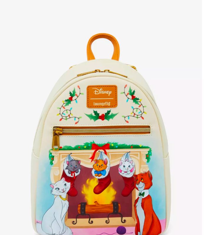 Loungefly Disney The Aristocats Christmas Fireplace Mini Backpack