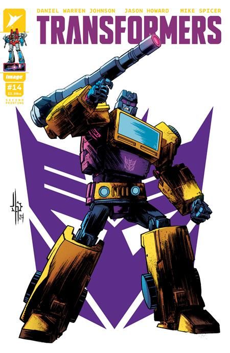 TRANSFORMERS #14 2ND PTG CVR B JASON HOWARD DECEPTICON SWINDLE VAR
