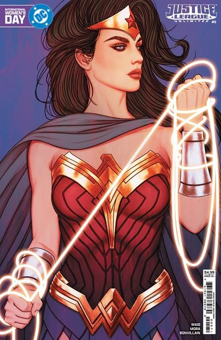 JUSTICE LEAGUE UNLIMITED #5 CVR E JENNY FRISON INTERNATIONAL WOMENS DAY WONDER WOMAN CARD STOCK VAR