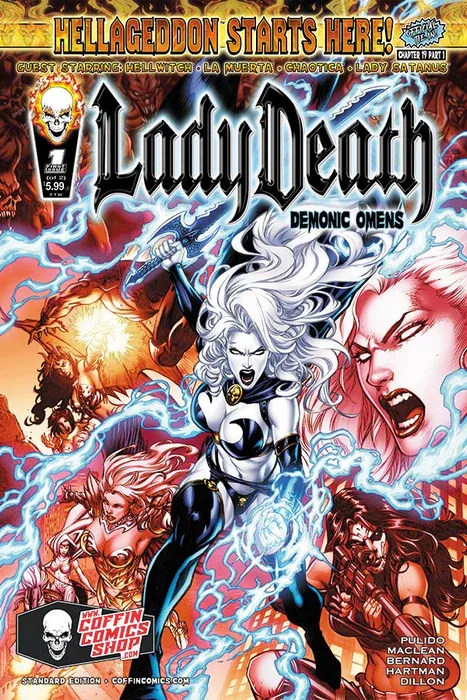 Lady Death: Demonic Omens #1 (of 2) - Comic Shop Standard Edition Signed by Brian Pulido