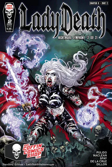 Lady Death: Nightmare Symphony #2 (of 2) - Comic Shop Standard Edition Signed by Brian Pulido