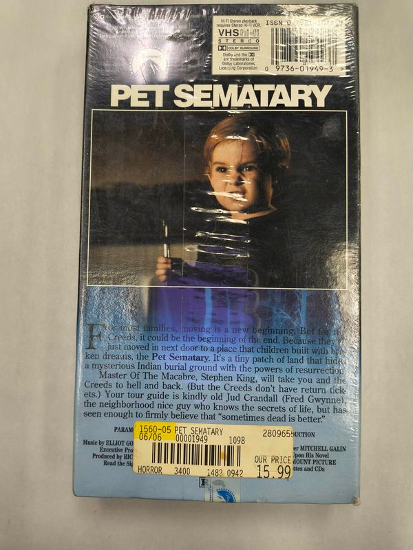 Pet Semetary VHS NEW Sealed