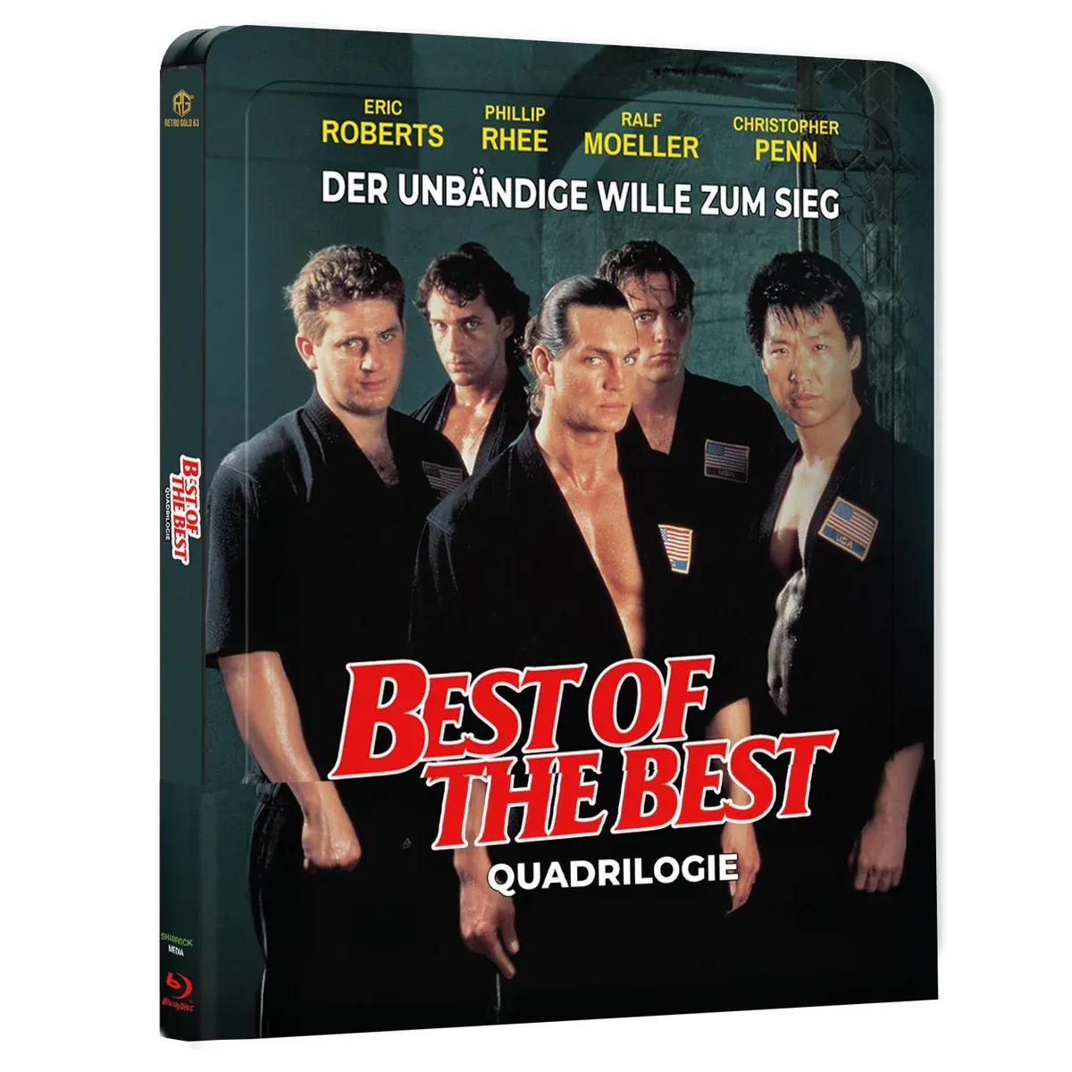 Best of the Best Quadrilogie Steel Premium Book (4 Disc Edition) with embossing variant A with quarterslip German Packaging / English Audio / Region Free Preorder