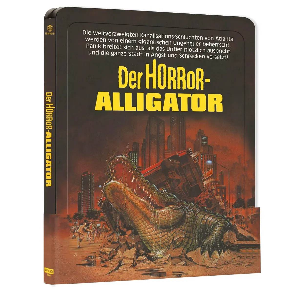 The Horror Alligator 4K UHD Steel Premium Book with embossing variant A with quarterslip German Packaging / English Audio / Region Free Preorder