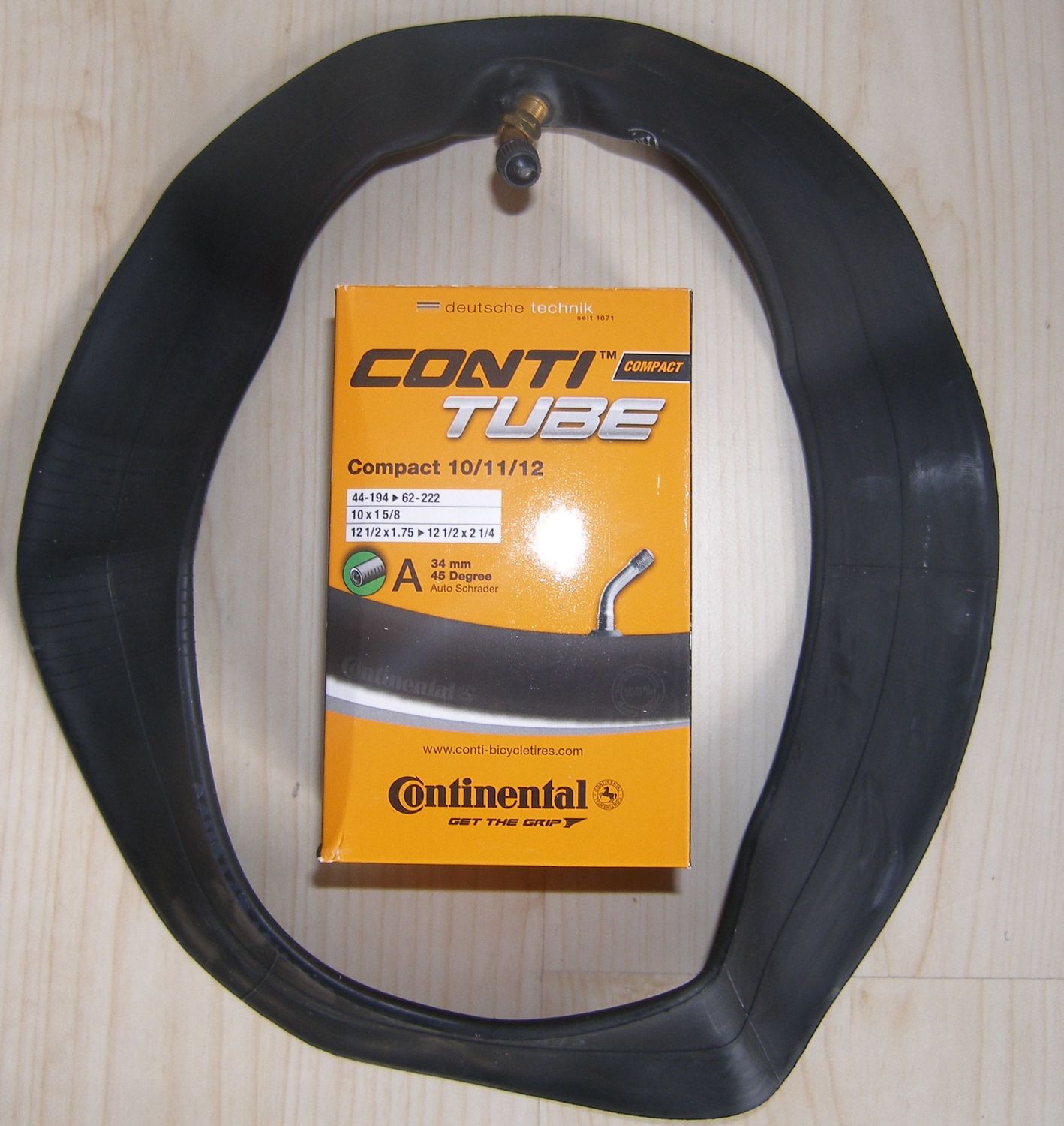Conti Schlauch 12 1/2 x 1,75 für Joggster und Twinner, abgewinkeltes Ventil