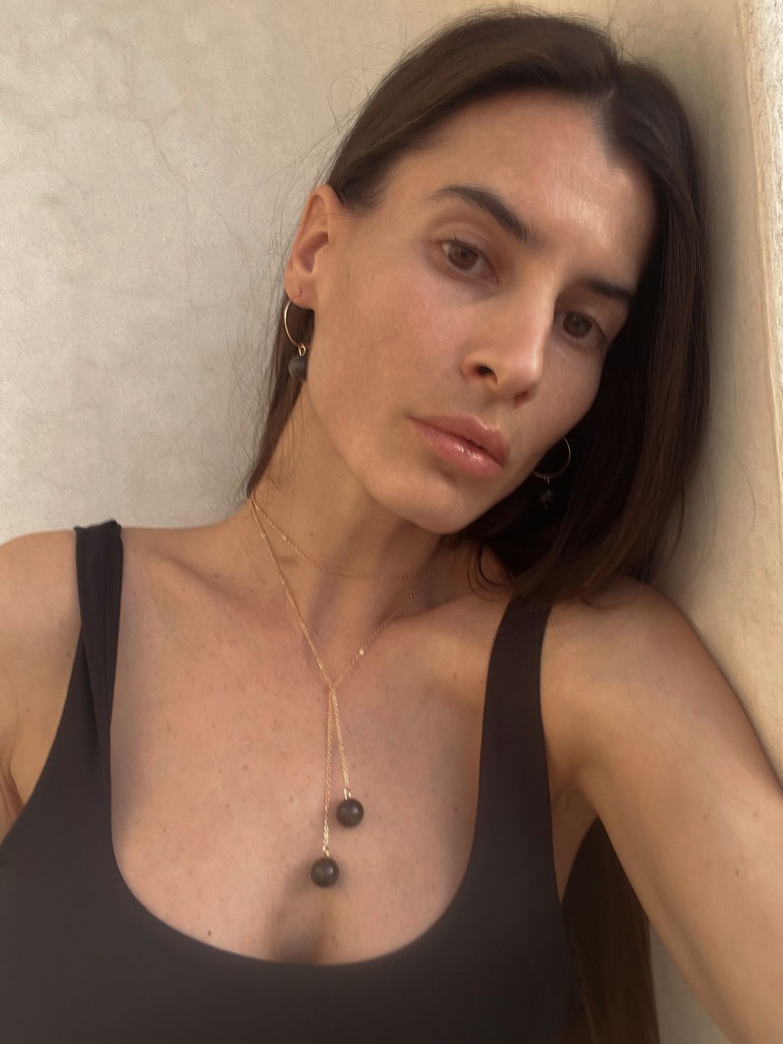 atelier | choco wrap semi-precious brown stone necklace