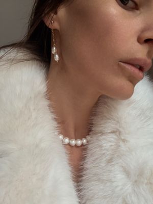 atelier | oversized pearls choker necklace