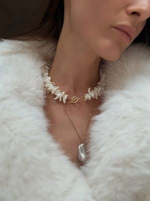 atelier | long single baroque pearl necklace