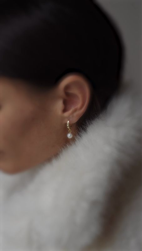 atelier | ronde mini pearl earrings 