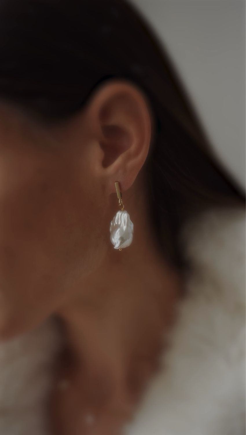 atelier | cubo baroque pearl earrings