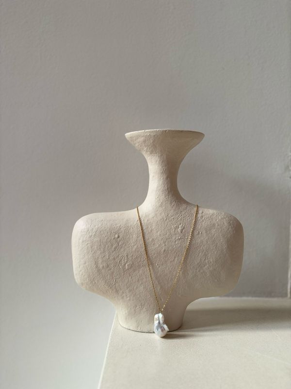 atelier | long single baroque pearl necklace