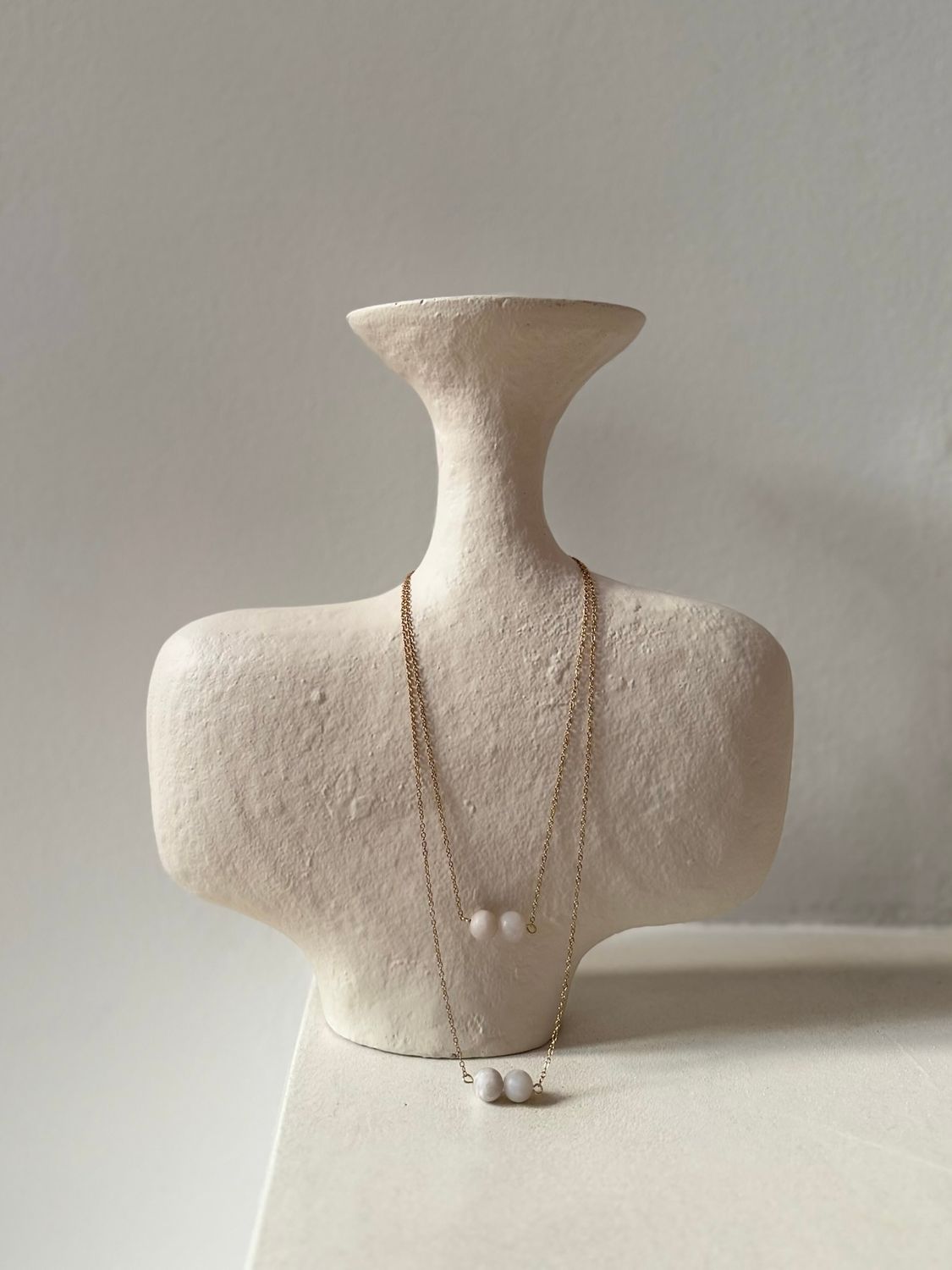 atelier | double the stone necklace