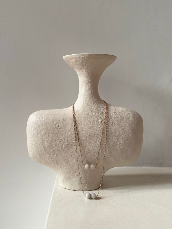 atelier | double the stone necklace