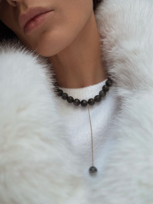 atelier | jaden semi-precious green stone necklace