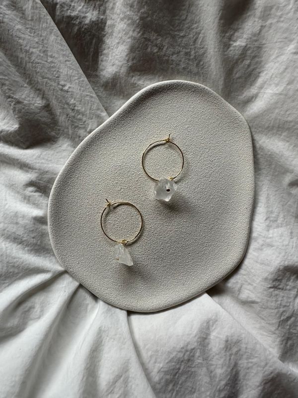 atelier | irregular quartz earrings