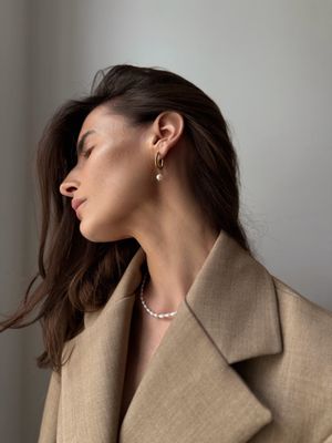 tears pearl earrings