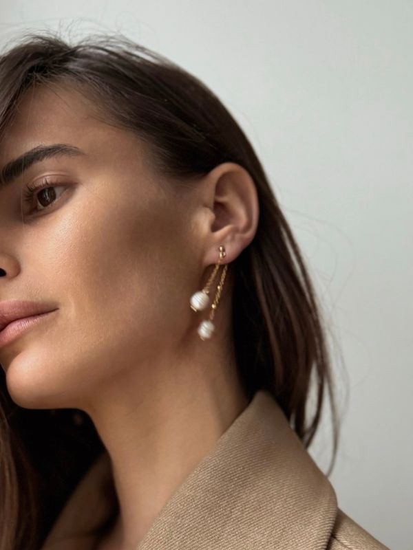 atelier jewelry | back &amp; forth pearl earrings