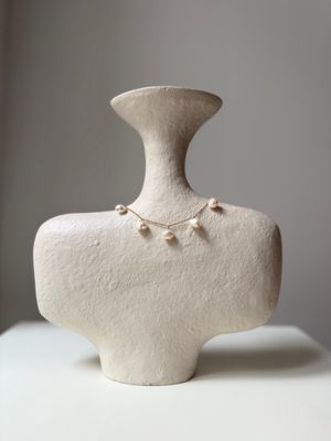 atelier | key short pearl necklace